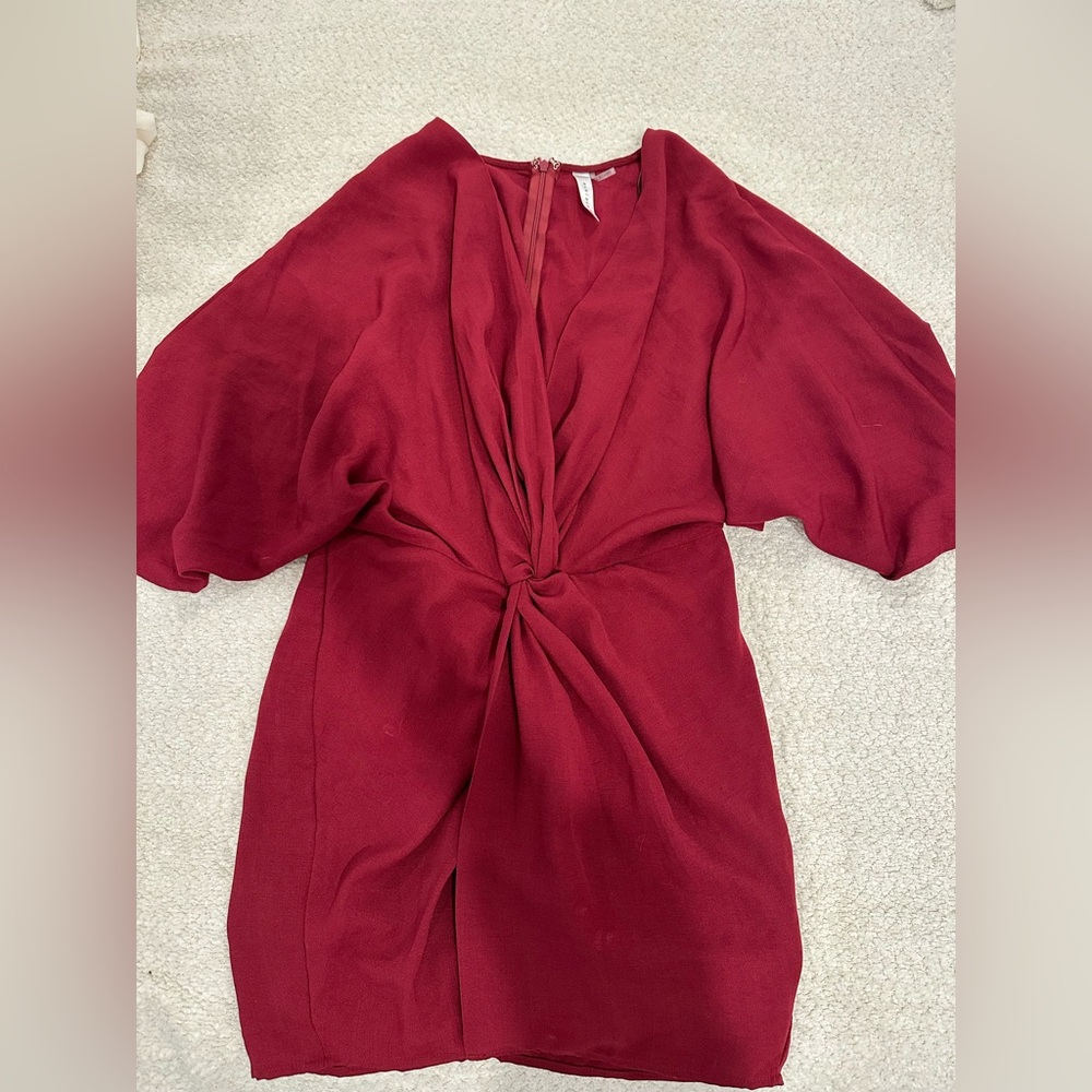 Blue Blush Deep Red Mini Dress